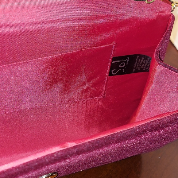 Burgundy Velvet Clutch Purse - Picture 3 of 4